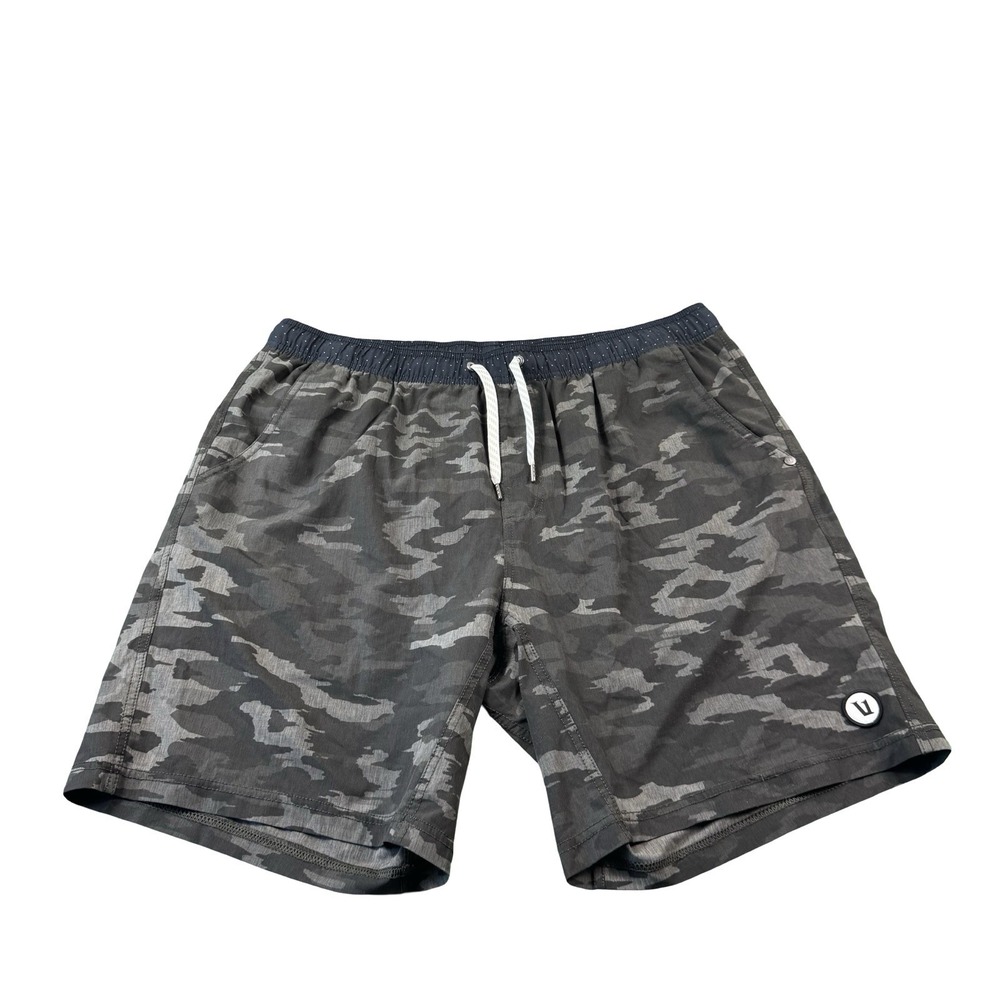 Vuori Kore Green Brown Camo Lined Performance Mens Short Size 2XL